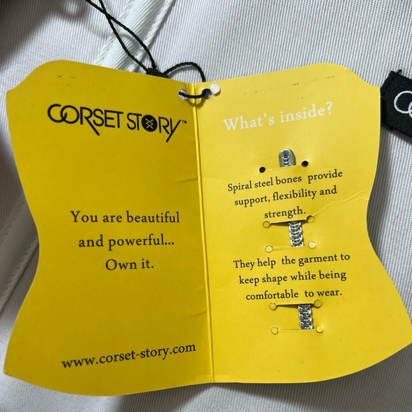 CORSET STORY ROSE GOLD HALTERNECK OVERBUST RIBBON CORSET SIZE 20 2X - Picture 12 of 16